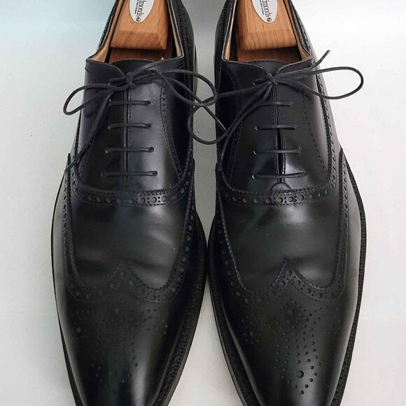 Gravati Black Leather Handmade Italian Cap Toe Wingtip Dress Shoes Size US 11.5N main image 9